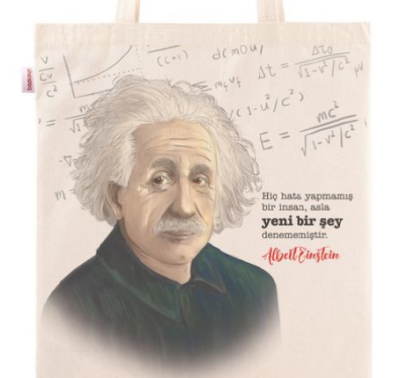 Askılı Bez Çanta - Albert Einstein